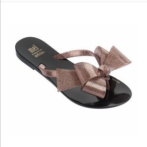 Melissa Women's Harmonic Bow III Glitter Sandals